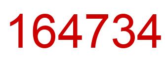 Number 164734 red image