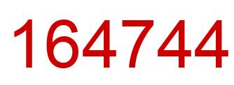Number 164744 red image