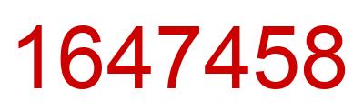 Number 1647458 red image