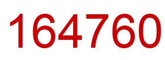Number 164760 red image