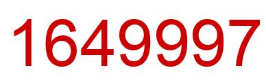 Number 1649997 red image