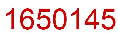 Number 1650145 red image