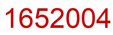 Number 1652004 red image