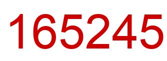 Number 165245 red image