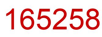 Number 165258 red image