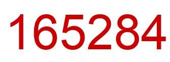 Number 165284 red image