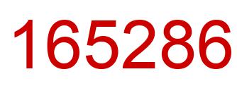Number 165286 red image