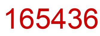 Number 165436 red image