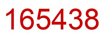 Number 165438 red image