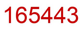 Number 165443 red image
