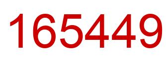 Number 165449 red image