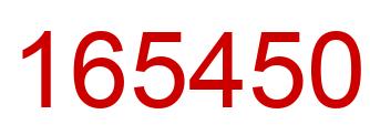 Number 165450 red image