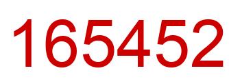 Number 165452 red image