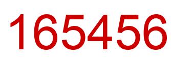 Number 165456 red image