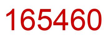 Number 165460 red image