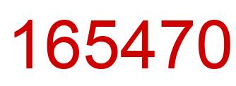 Number 165470 red image