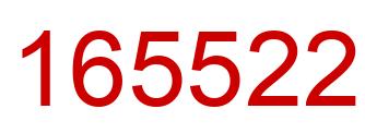 Number 165522 red image