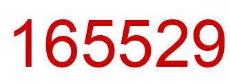 Number 165529 red image