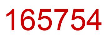 Number 165754 red image