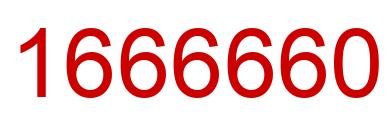 Number 1666660 red image