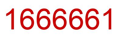 Number 1666661 red image