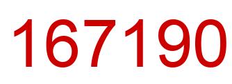 Number 167190 red image