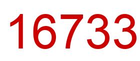 Number 16733 red image