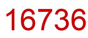 Number 16736 red image