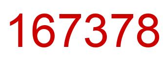 Number 167378 red image