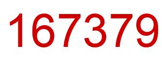 Number 167379 red image