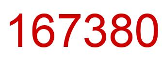 Number 167380 red image