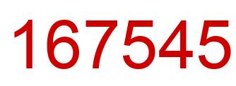 Number 167545 red image
