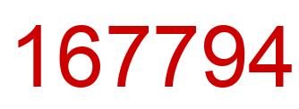 Number 167794 red image