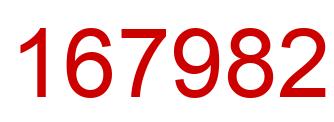 Number 167982 red image