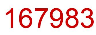 Number 167983 red image