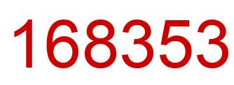 Number 168353 red image
