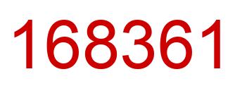 Number 168361 red image