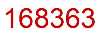 Number 168363 red image