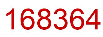 Number 168364 red image