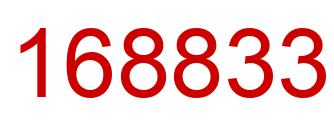 Number 168833 red image