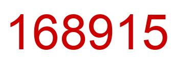 Number 168915 red image