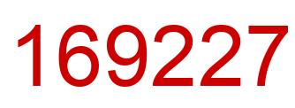 Number 169227 red image