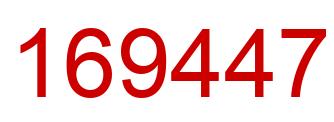 Number 169447 red image