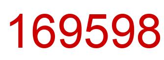 Number 169598 red image