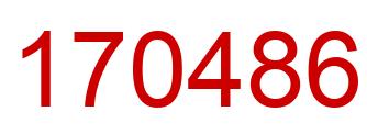 Number 170486 red image