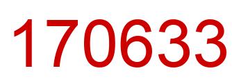 Number 170633 red image
