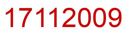 Number 17112009 red image
