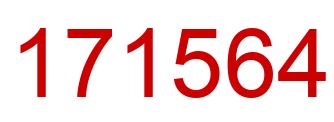 Number 171564 red image