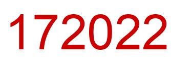 Number 172022 red image