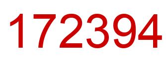 Number 172394 red image